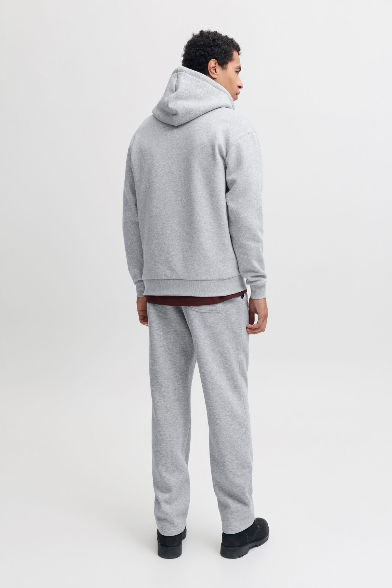 Jack & Jones Sudadera b&aacute;sica con capucha gris