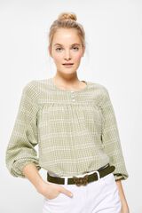 Springfield Blusa Verde Cuadros verde