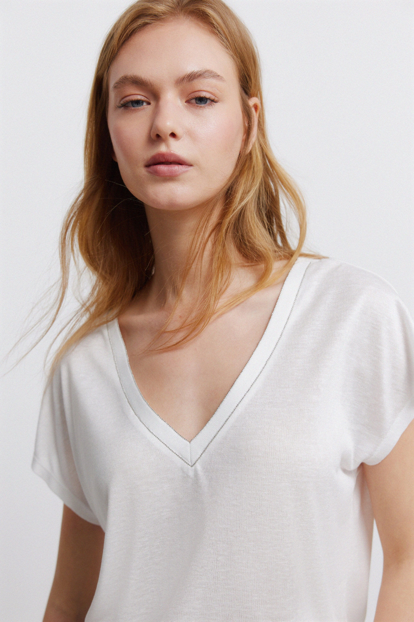 Springfield Playera manga murci&eacute;lago blanco