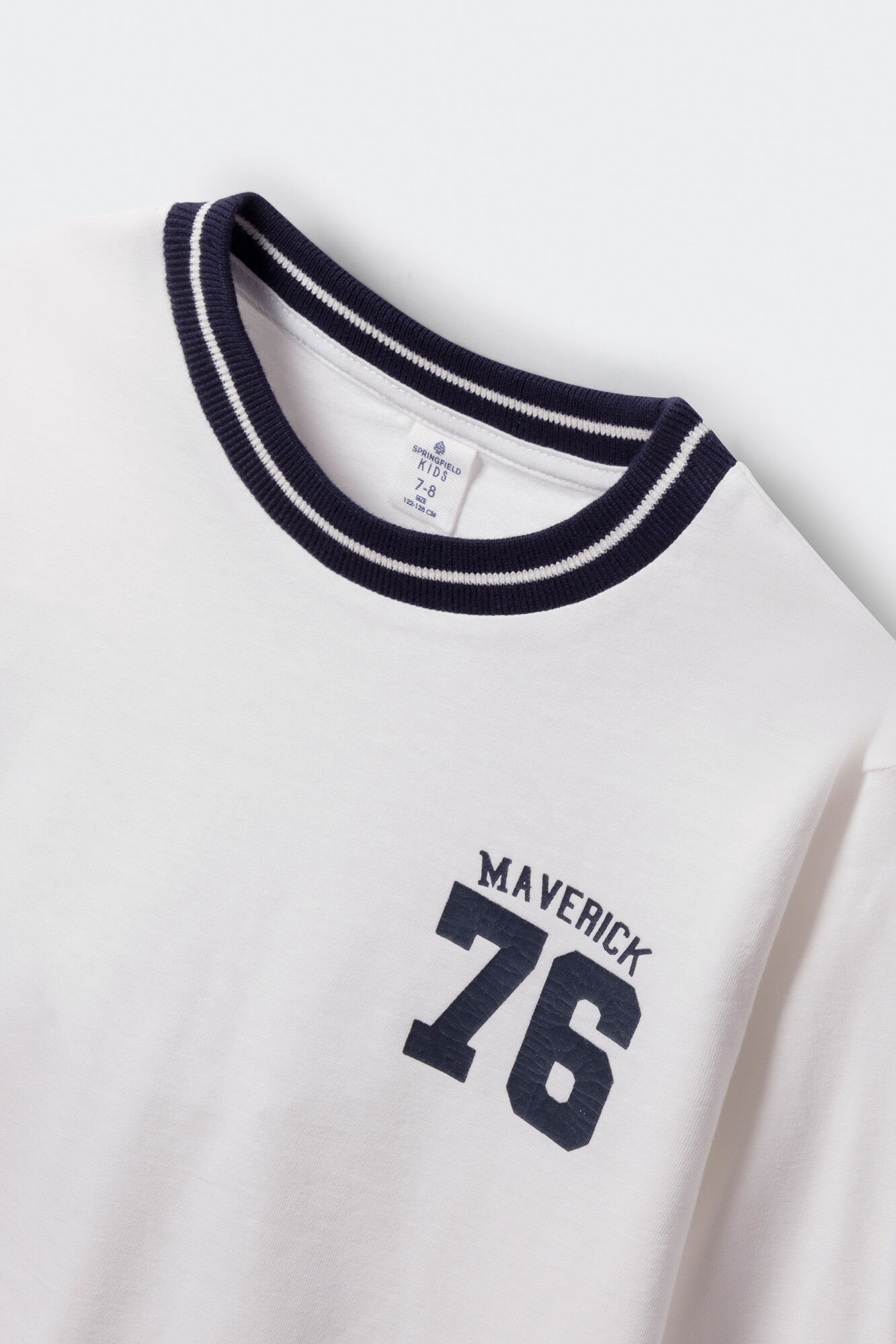 Springfield Kids Camiseta manga larga Maverick ni&ntilde;o marfil