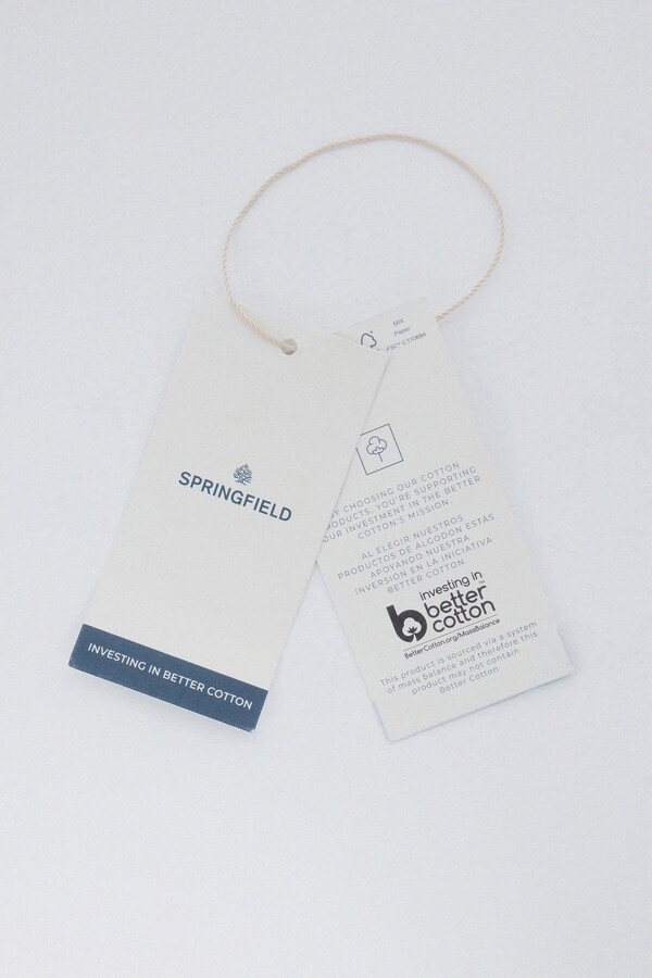 Springfield Camiseta doble tejido waffle café