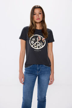 Springfield Playera gráfica algodón gris