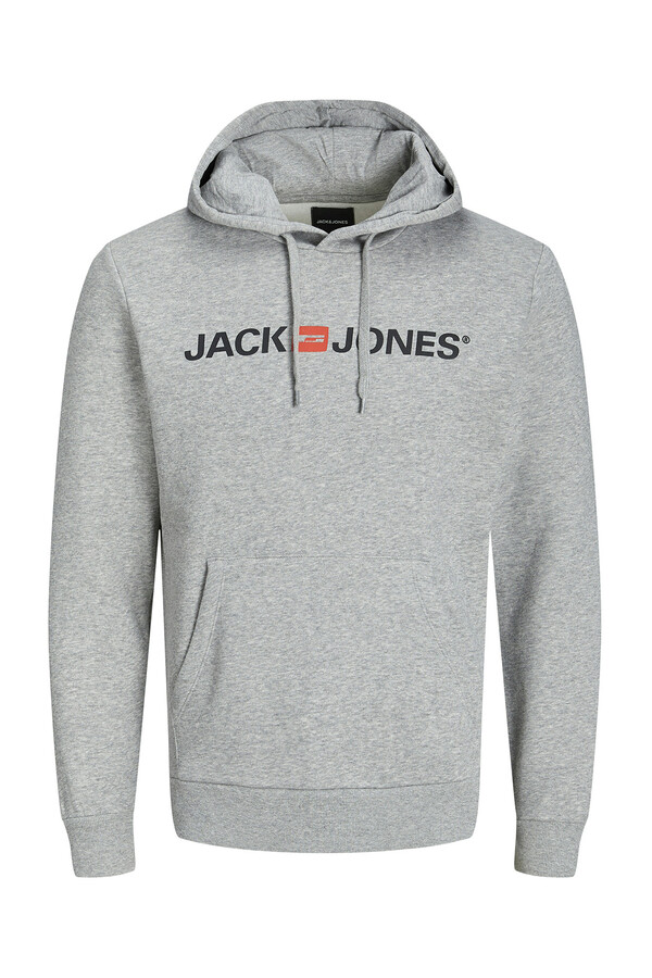 Jack & Jones Sudadera capucha regular fit gris