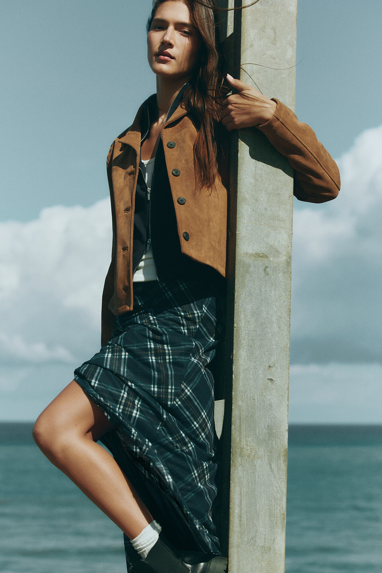 Springfield Chamarra short de ante con botones