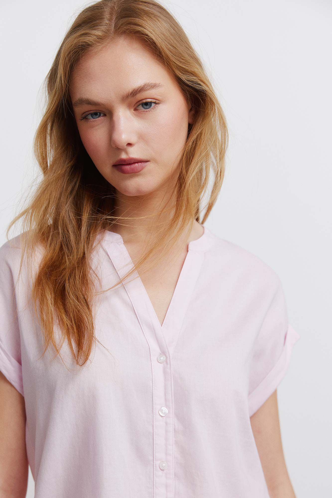 Springfield Camisa de algod&oacute;n cuello mao