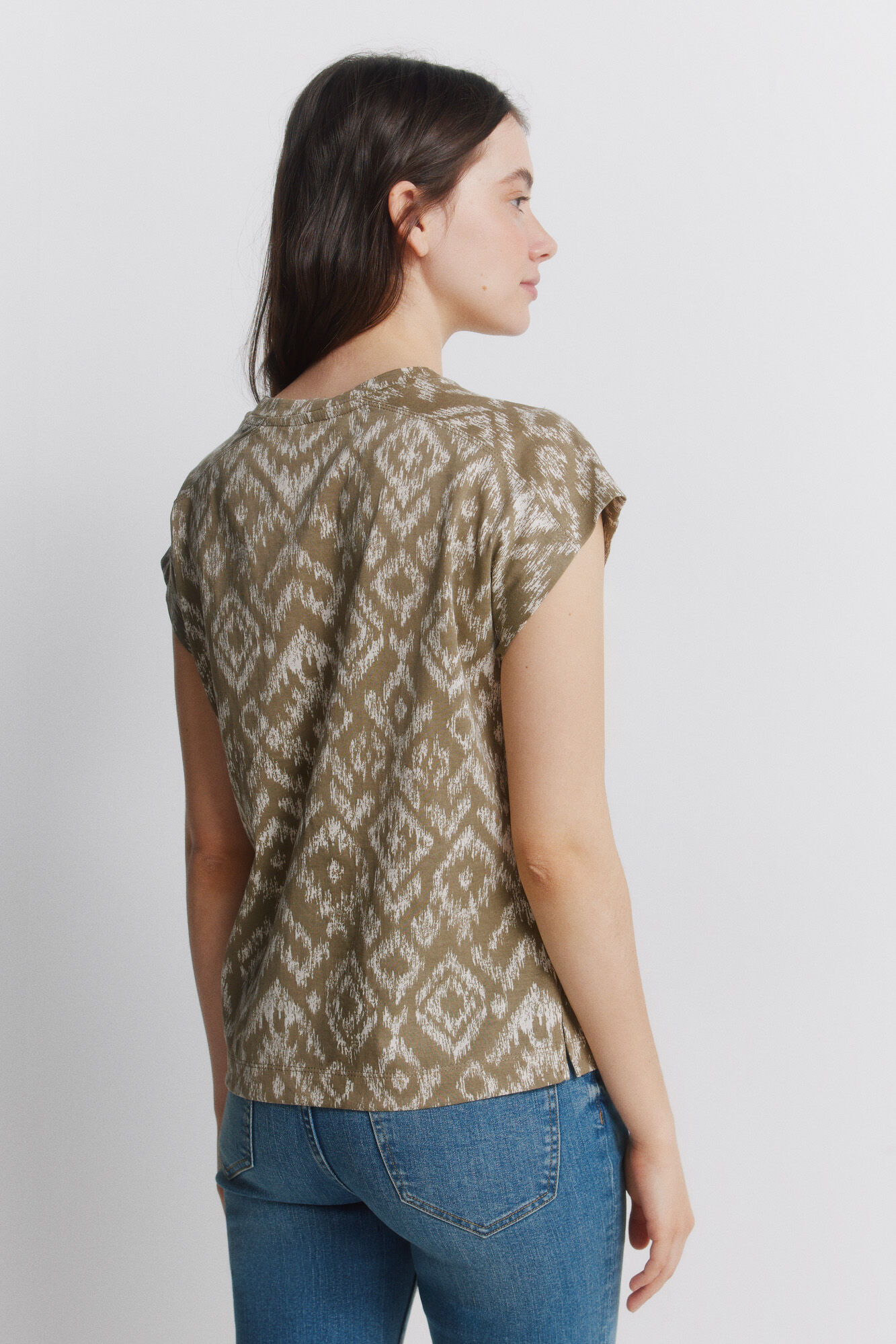 Springfield Playera estampado &eacute;tnico kaki