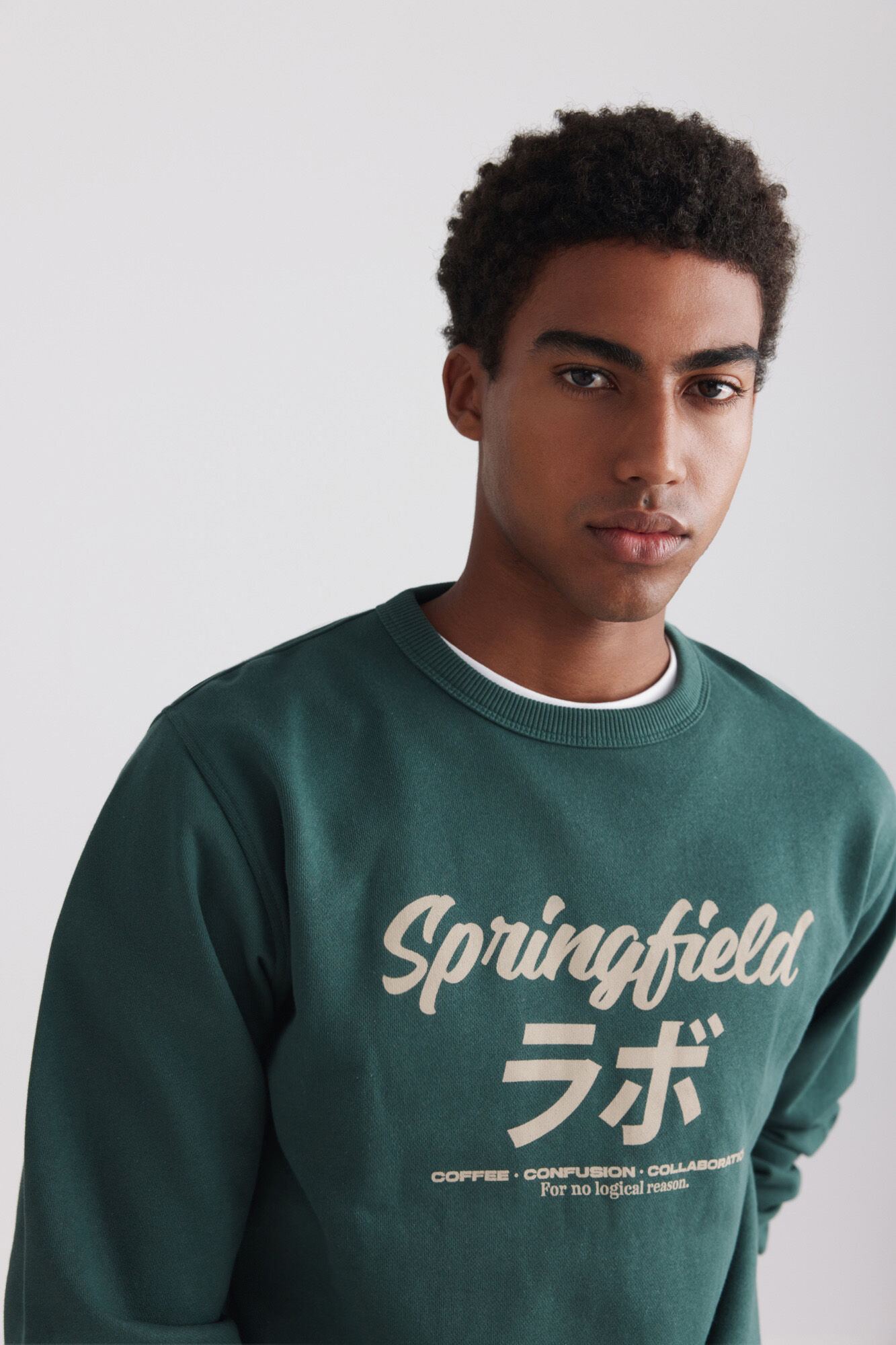 Springfield Sudadera Springfield Jap&oacute;n verde