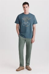 Springfield Pantal&oacute;n chino slim fit verde