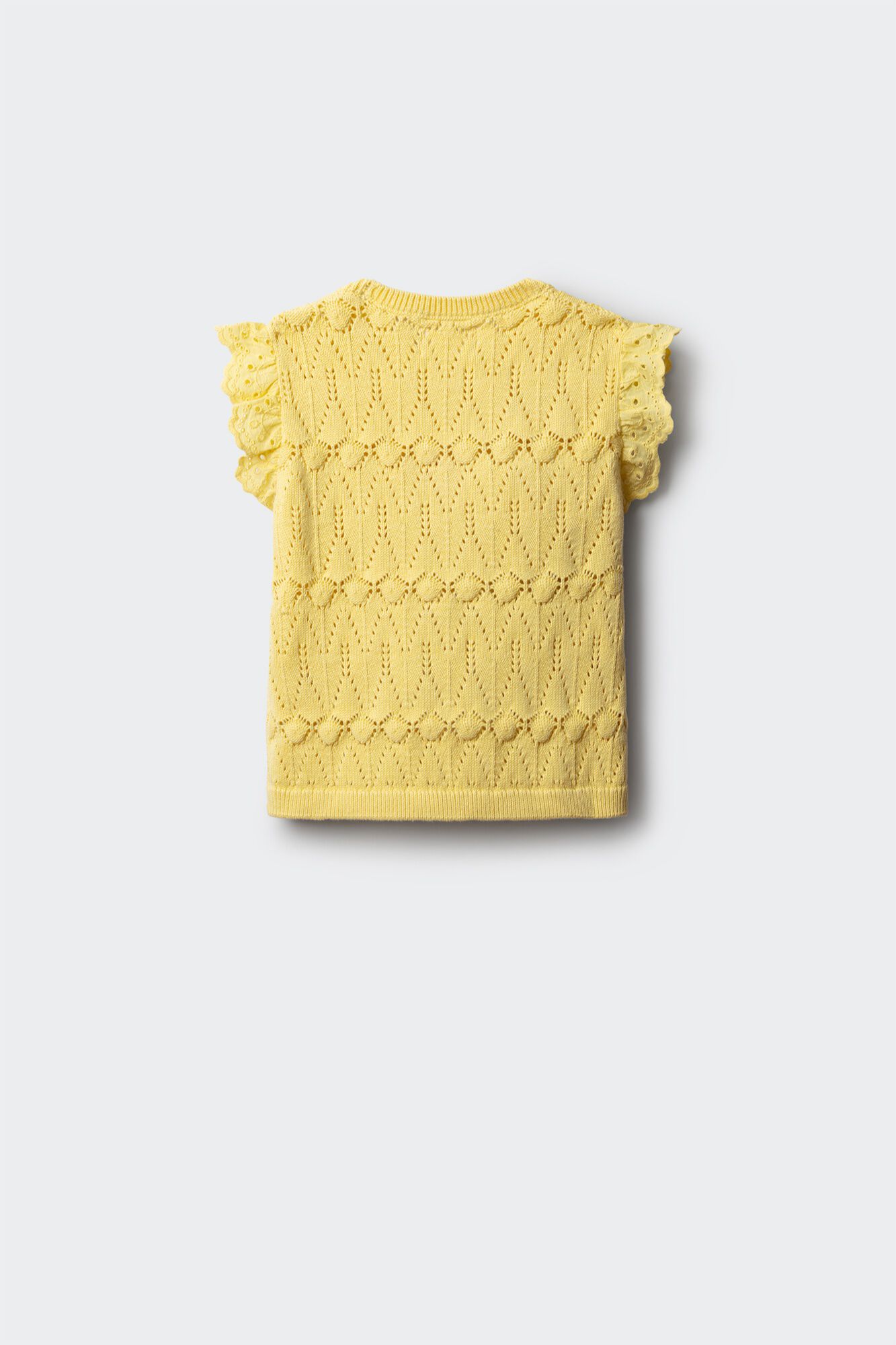 Springfield Kids Top de tejido con volantes para ni&ntilde;a amarillo