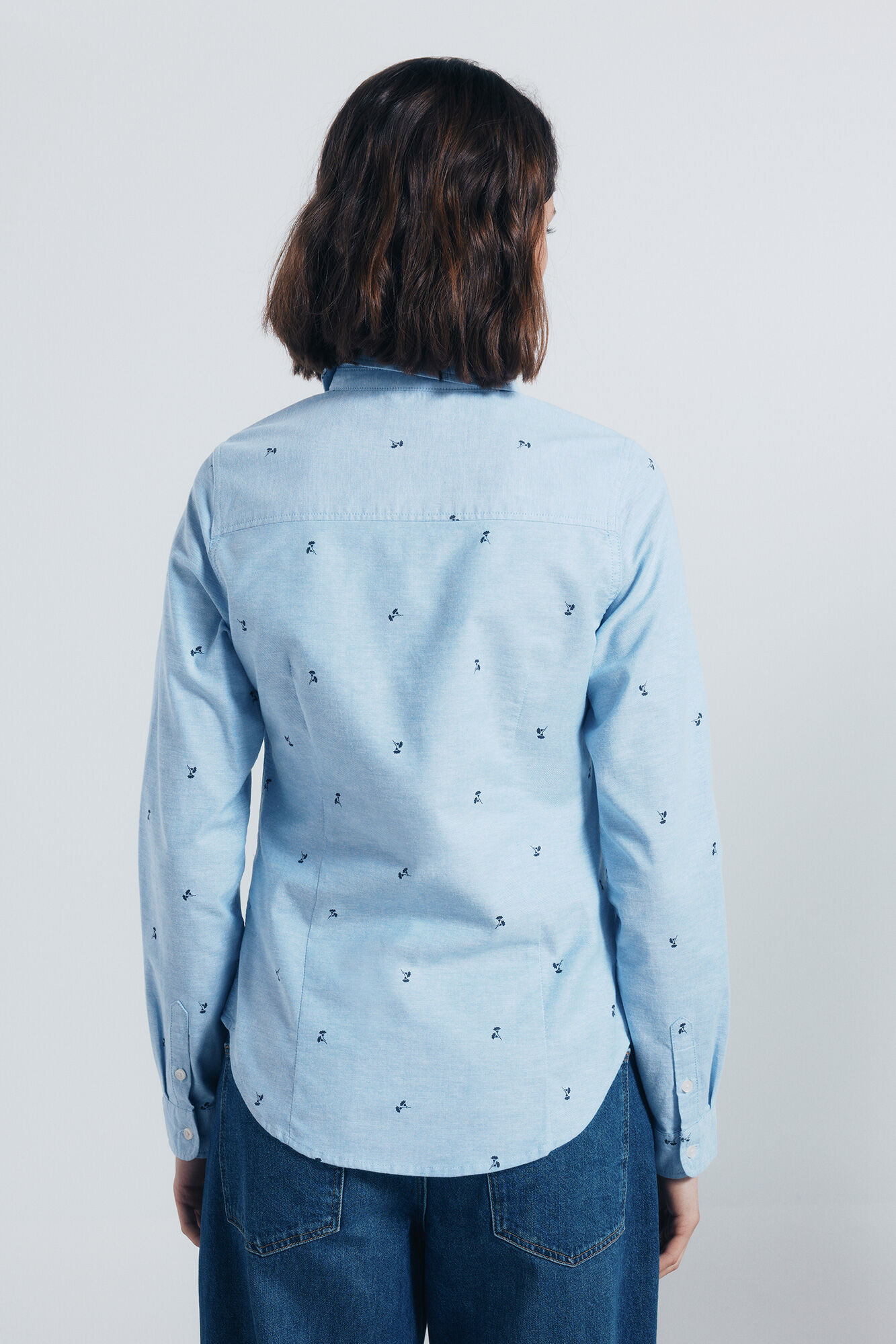 Springfield Camisa oxford algod&oacute;n azul