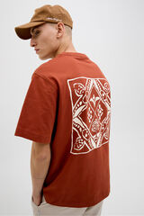 Springfield Camiseta back print café