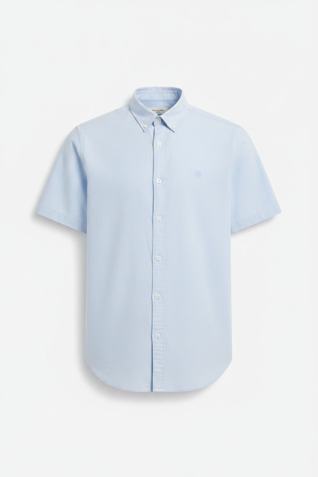 Springfield Camisa de manga corta con estructura bicolor azul