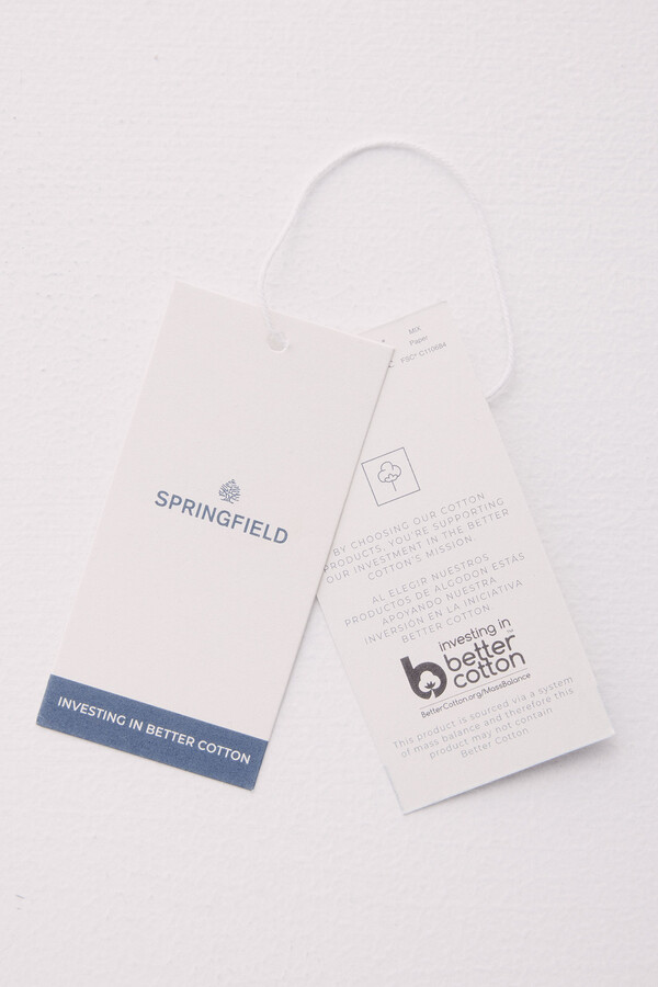 Springfield Playera básica cuello redondo amarillo