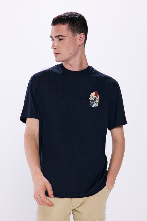 Springfield Playera ramen azul