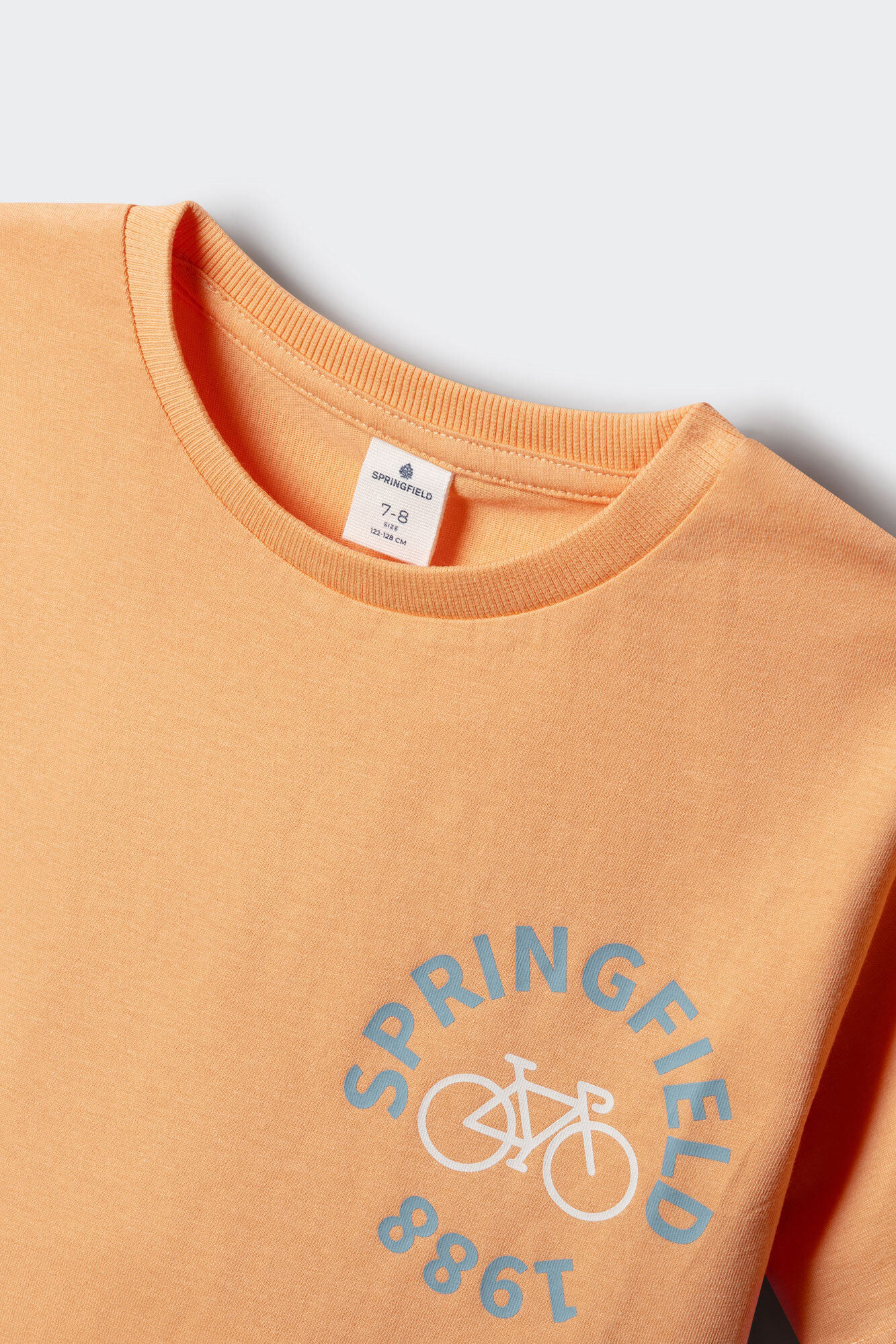 Springfield Kids Playera manga corta de bicicleta para ni&ntilde;o naranja