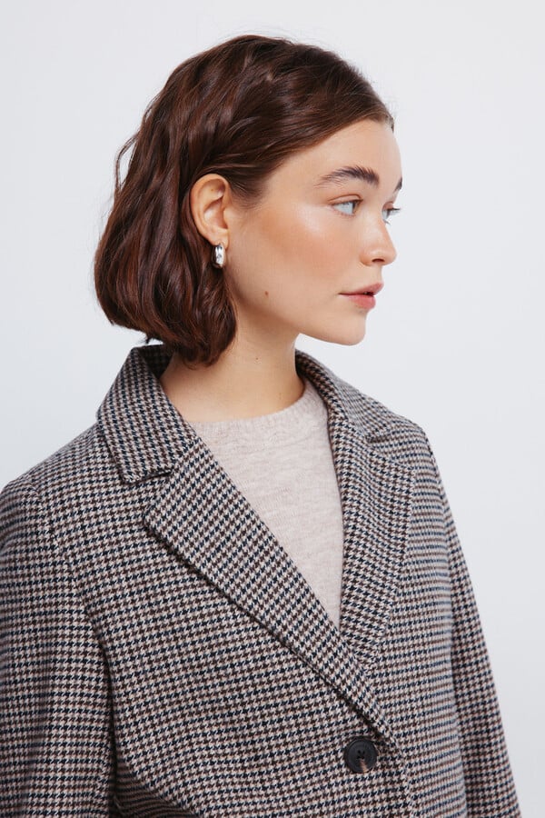 Springfield Chamarra chamarra con cuello de solapa azulado