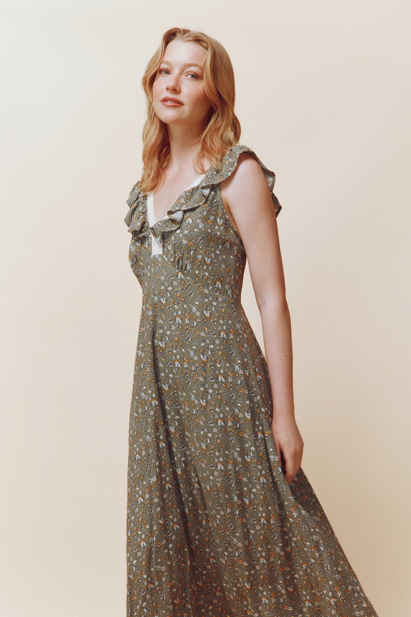 Springfield Vestido Madeira kaki