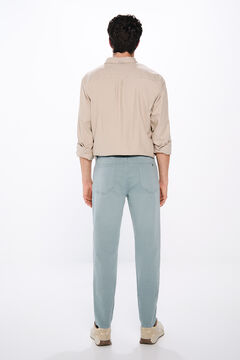Springfield Pantalón color lavado slim fit azul