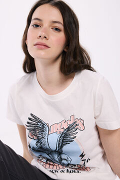 Springfield Playera gráfica algodón beige