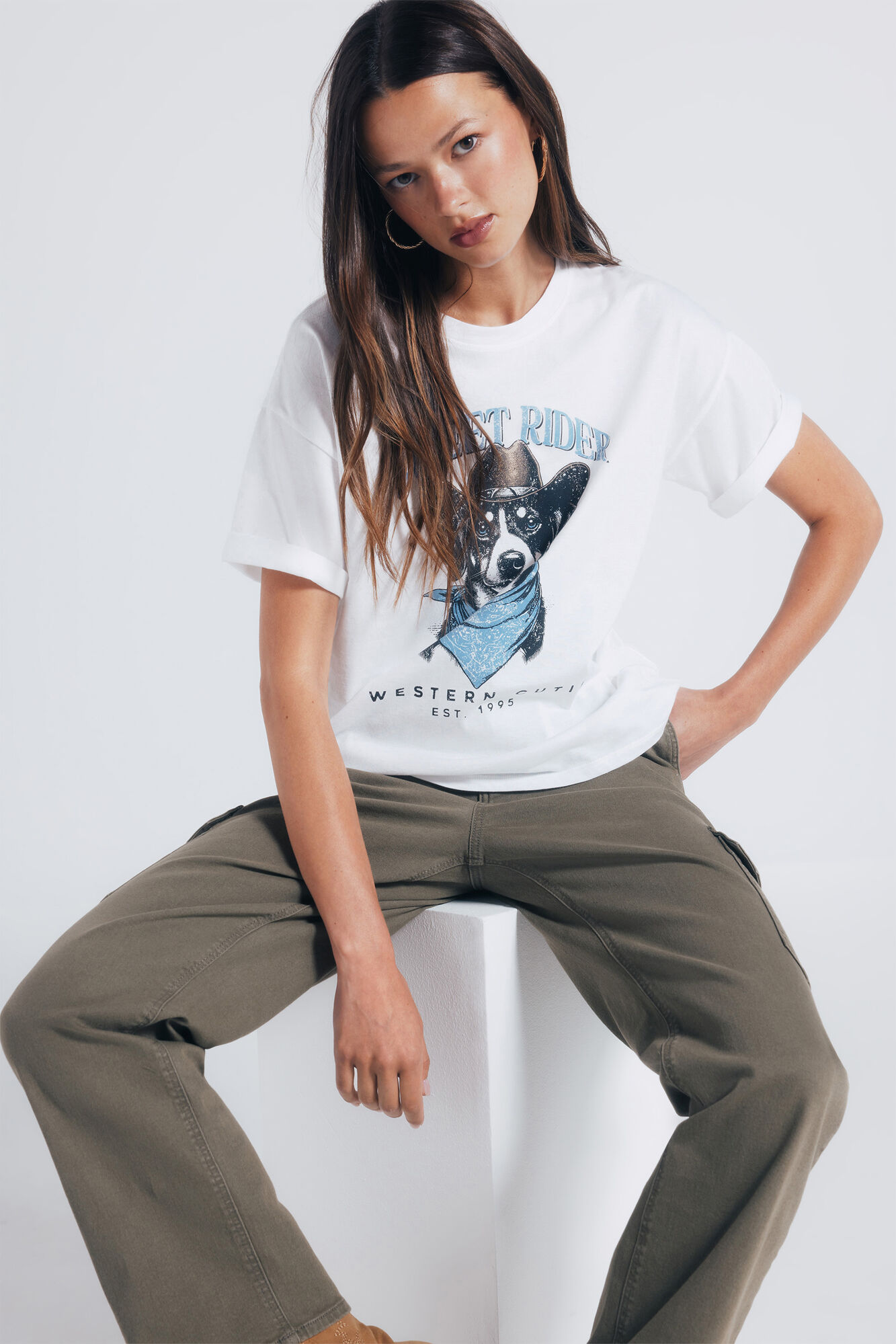 Springfield Playera "Sweet rider" caf&eacute;