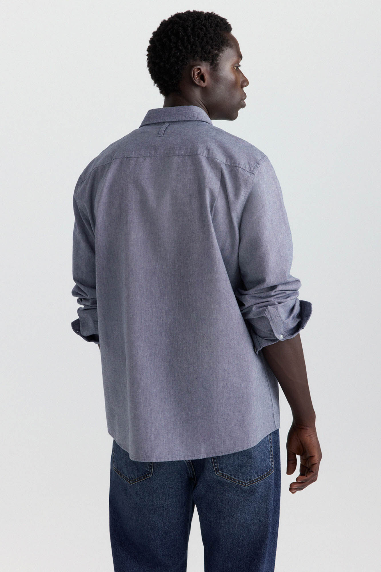 Springfield Camisa oxford azul tinta