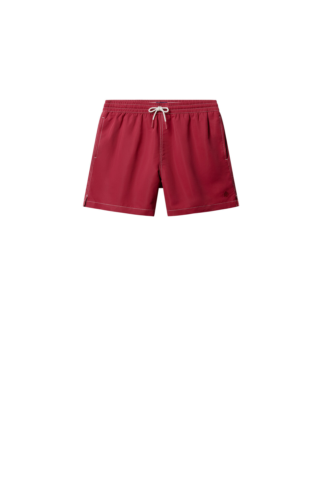 Springfield Traje de ba&ntilde;o liso con contrastes rojo