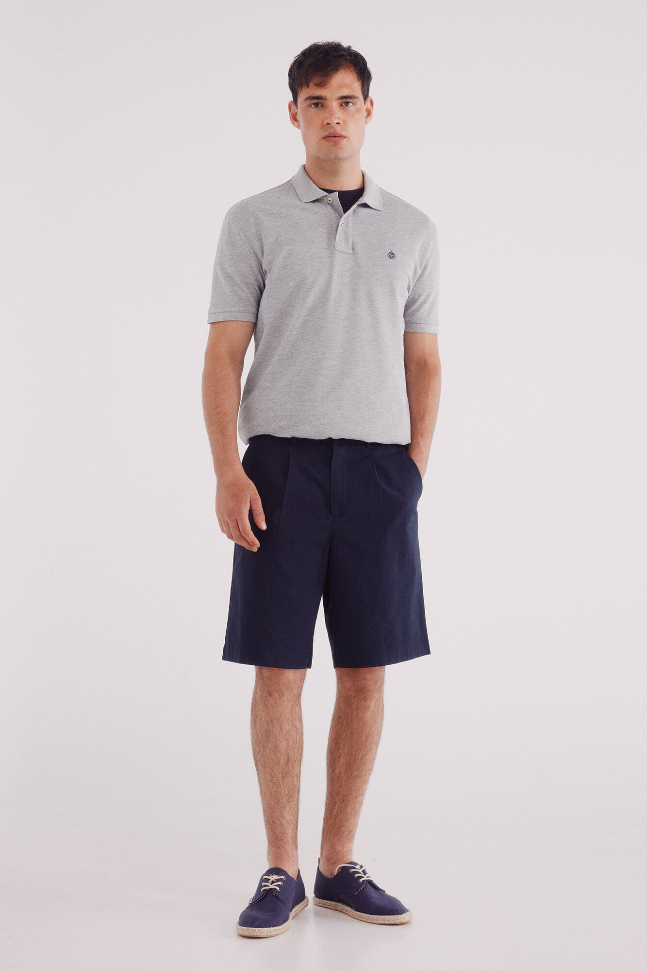 Springfield Polo piqu&eacute; b&aacute;sico regular fit gris