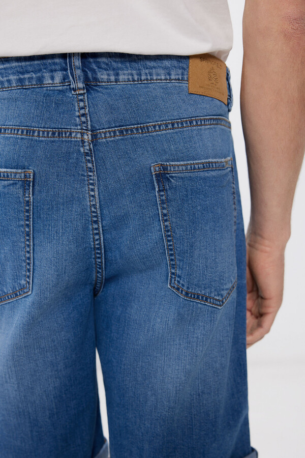 Springfield Bermuda vaquera regular ultra ligera azul