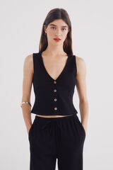 Springfield Top estructura botones negro