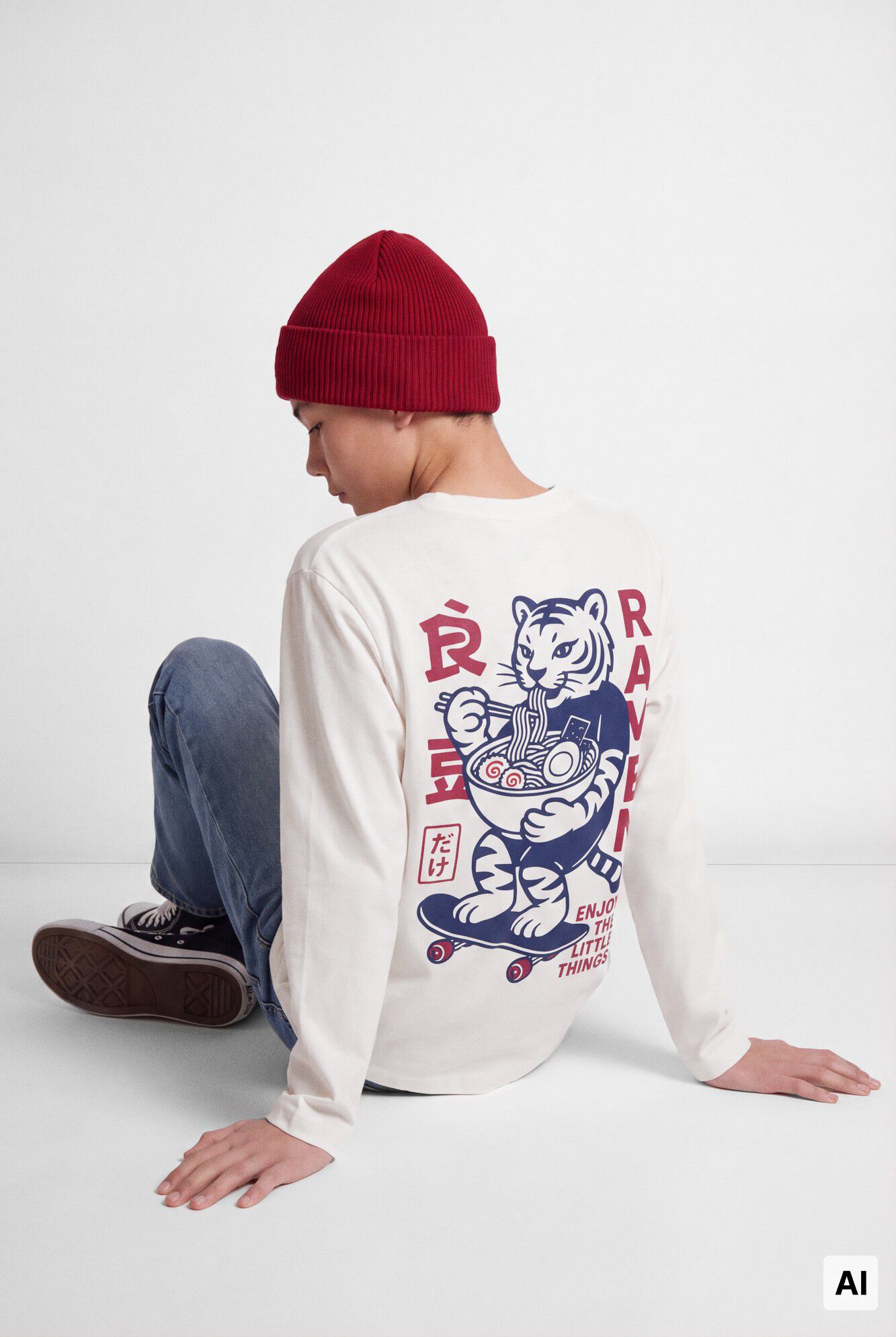 Springfield Kids Playera manga larga Tigre Ramen ni&ntilde;o