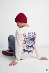 Springfield Kids Playera manga larga Tigre Ramen ni&ntilde;o marfil
