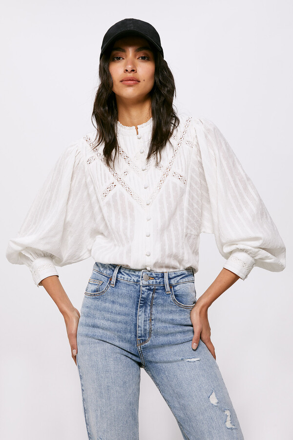 High Spirits Blusa Beverly natural