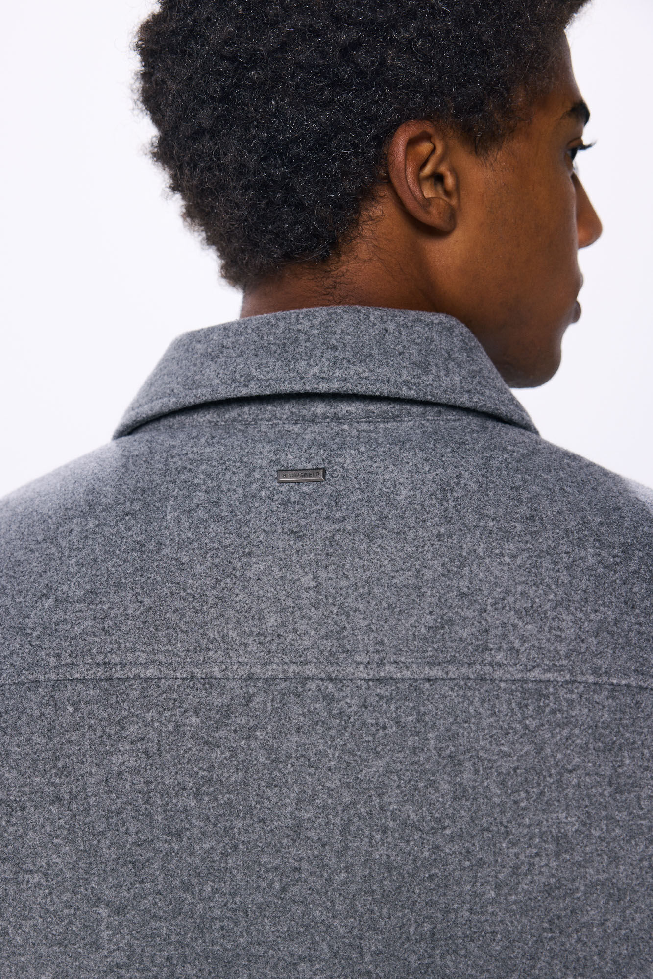 Springfield Cazadora aviador efecto lana gris