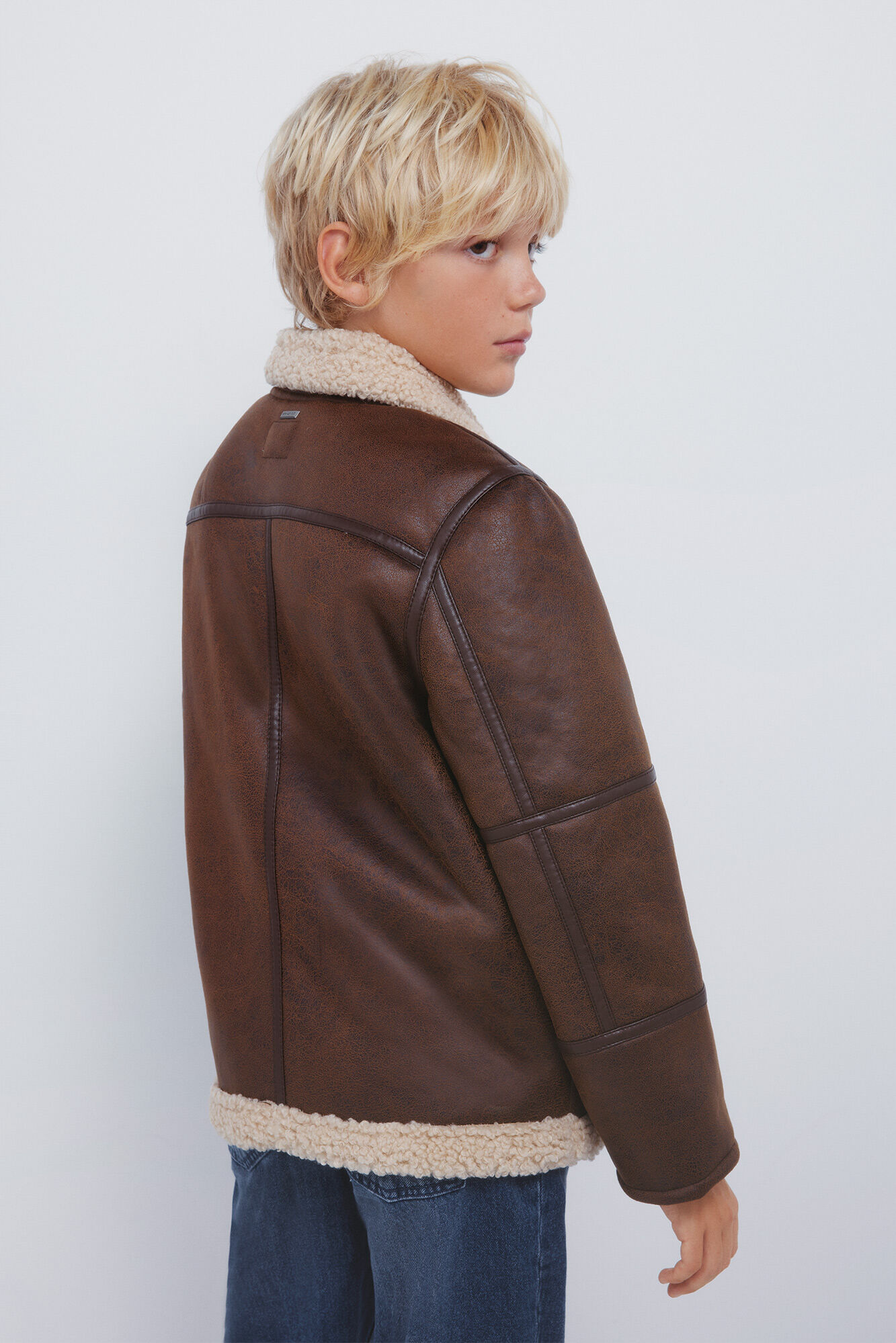 Springfield Kids Chamarra de aviador para ni&ntilde;os caf&eacute;