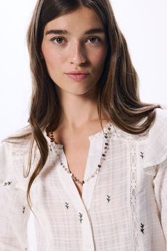 Springfield Blusa bordados lace estampado