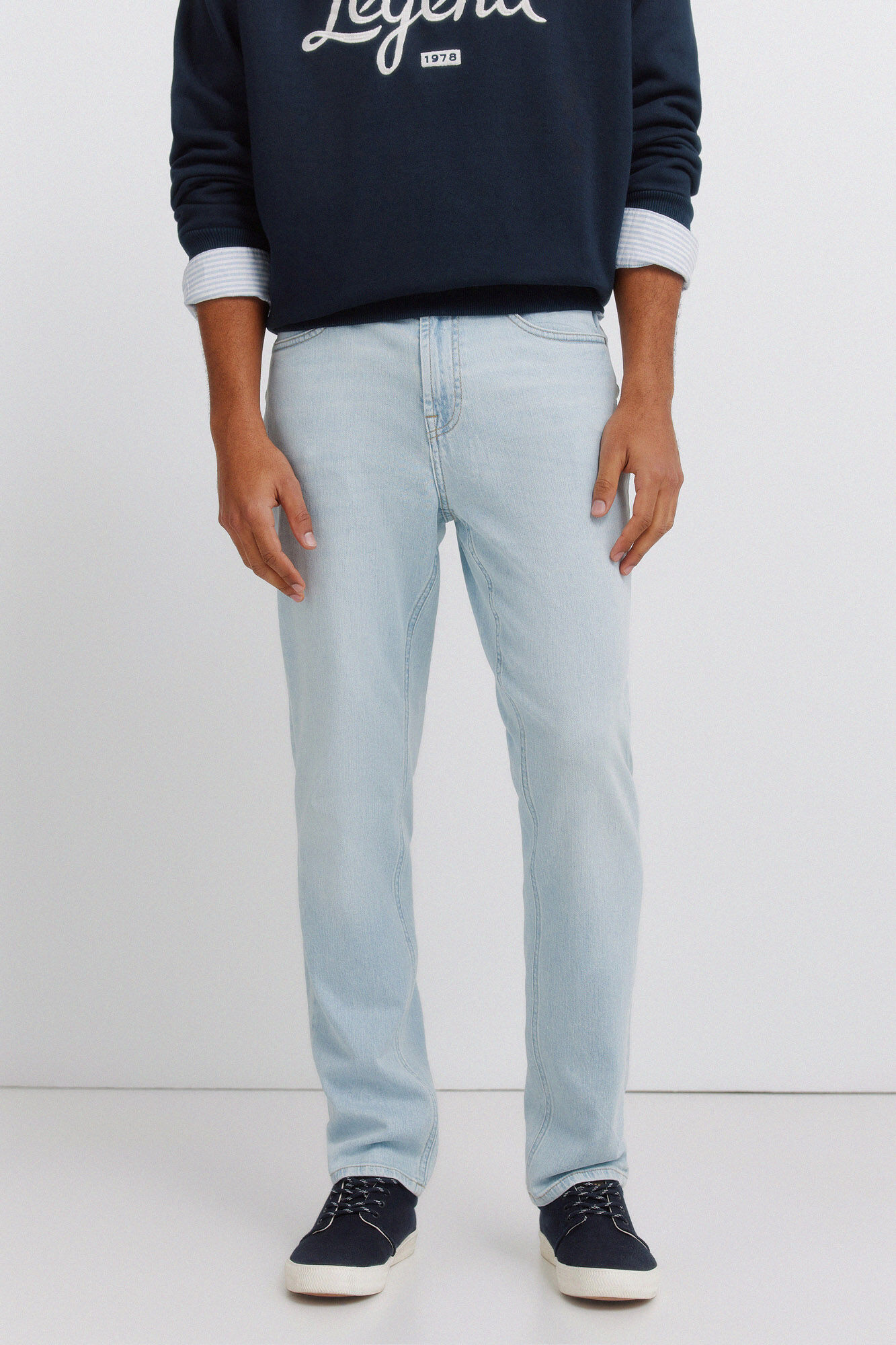 Springfield Jeans ultraligero lavado claro slim fit