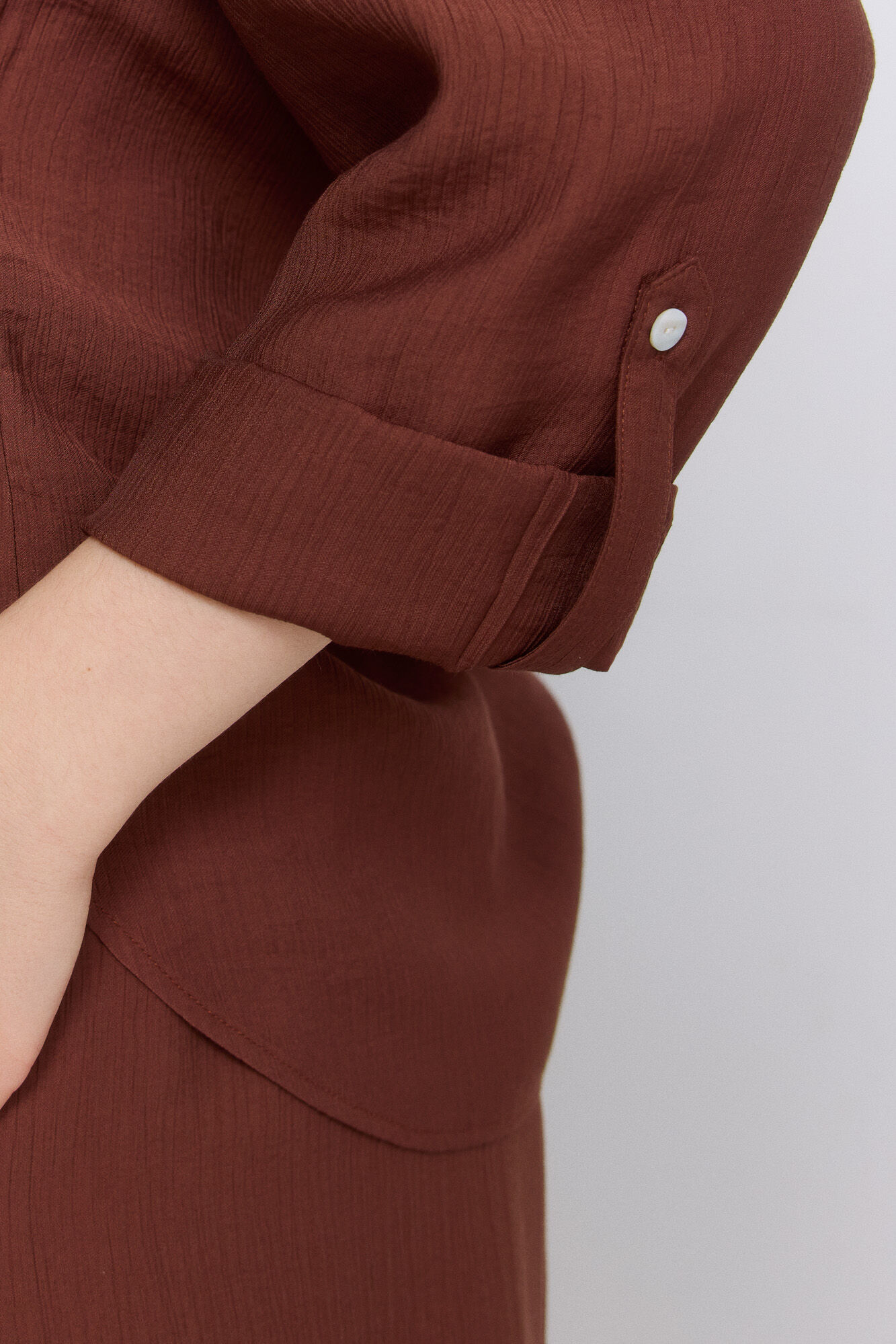 Springfield Blusa escote en V caf&eacute;