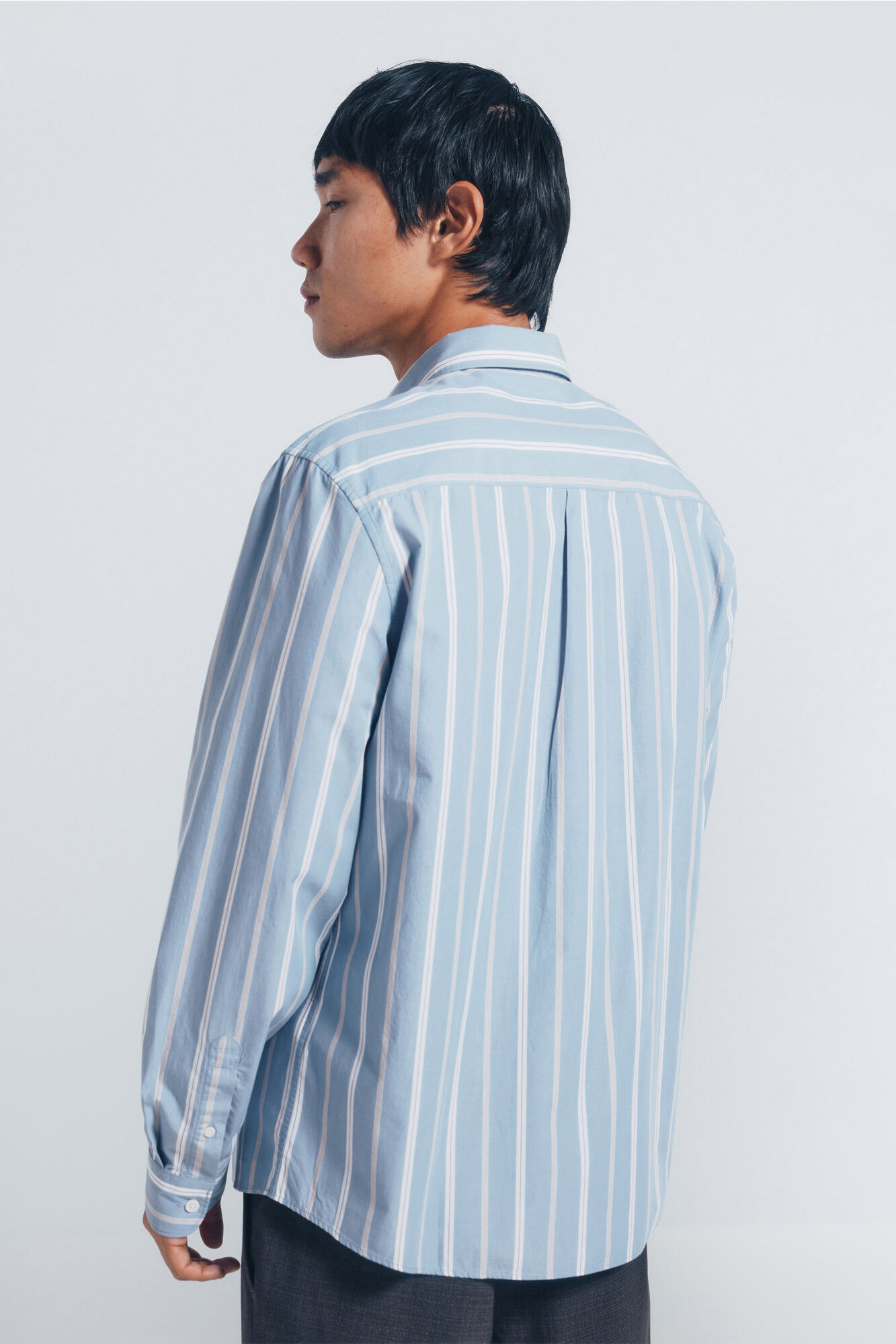 Springfield Camisa de popel&iacute;n a rayas azul