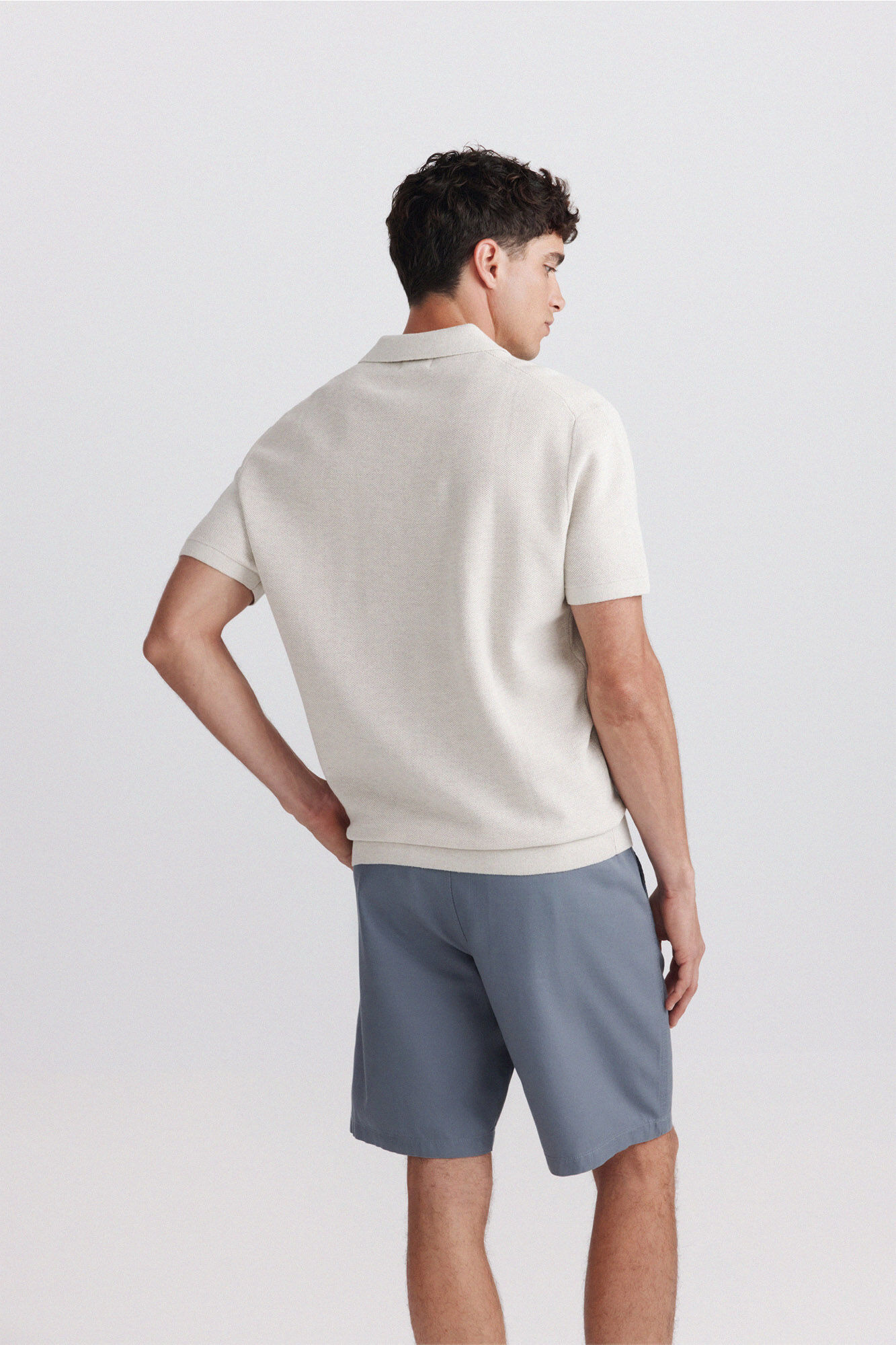 Springfield Polo de estructura moulinee gris