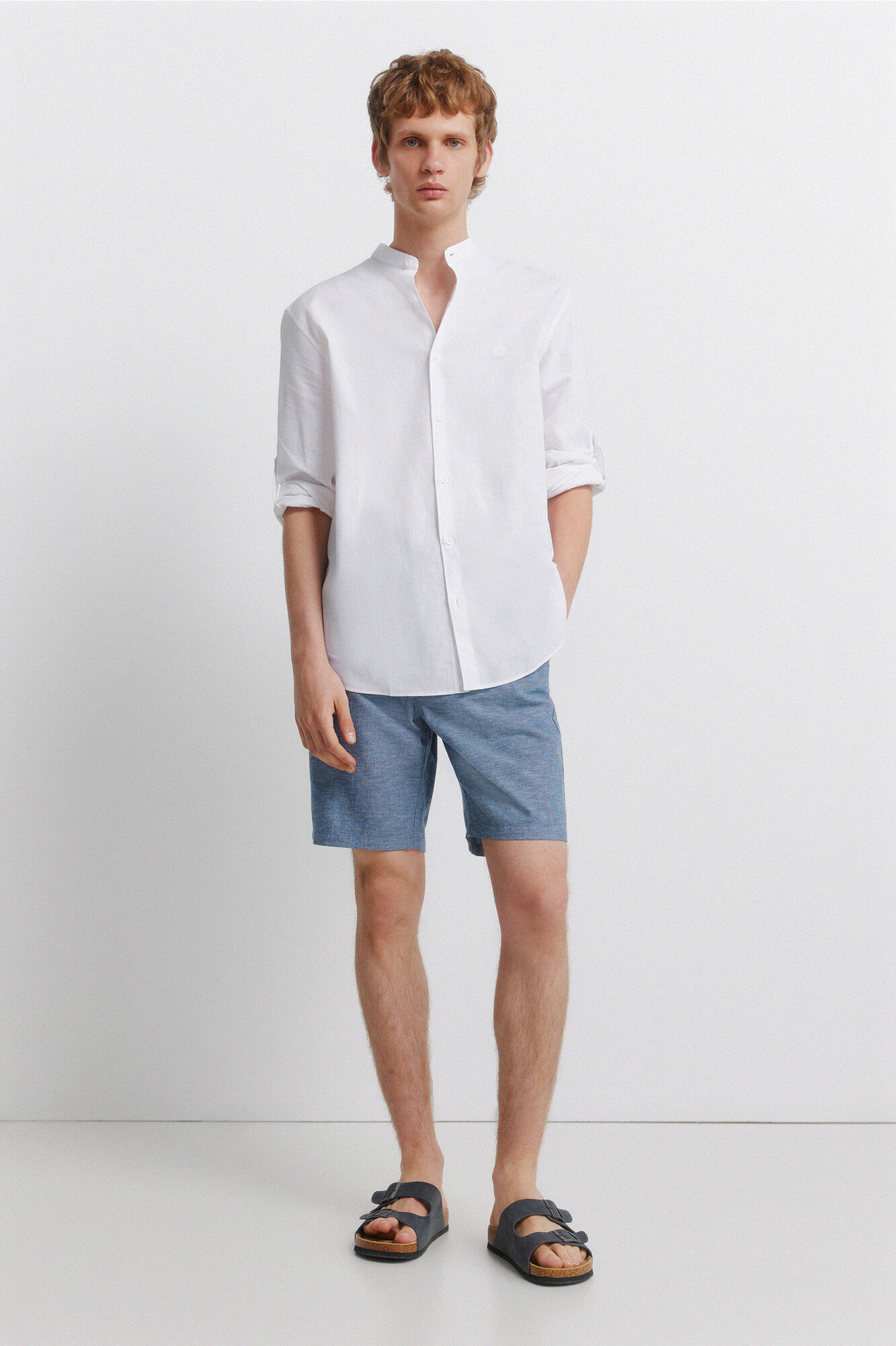 Springfield Bermudas de lino comfort slim fit