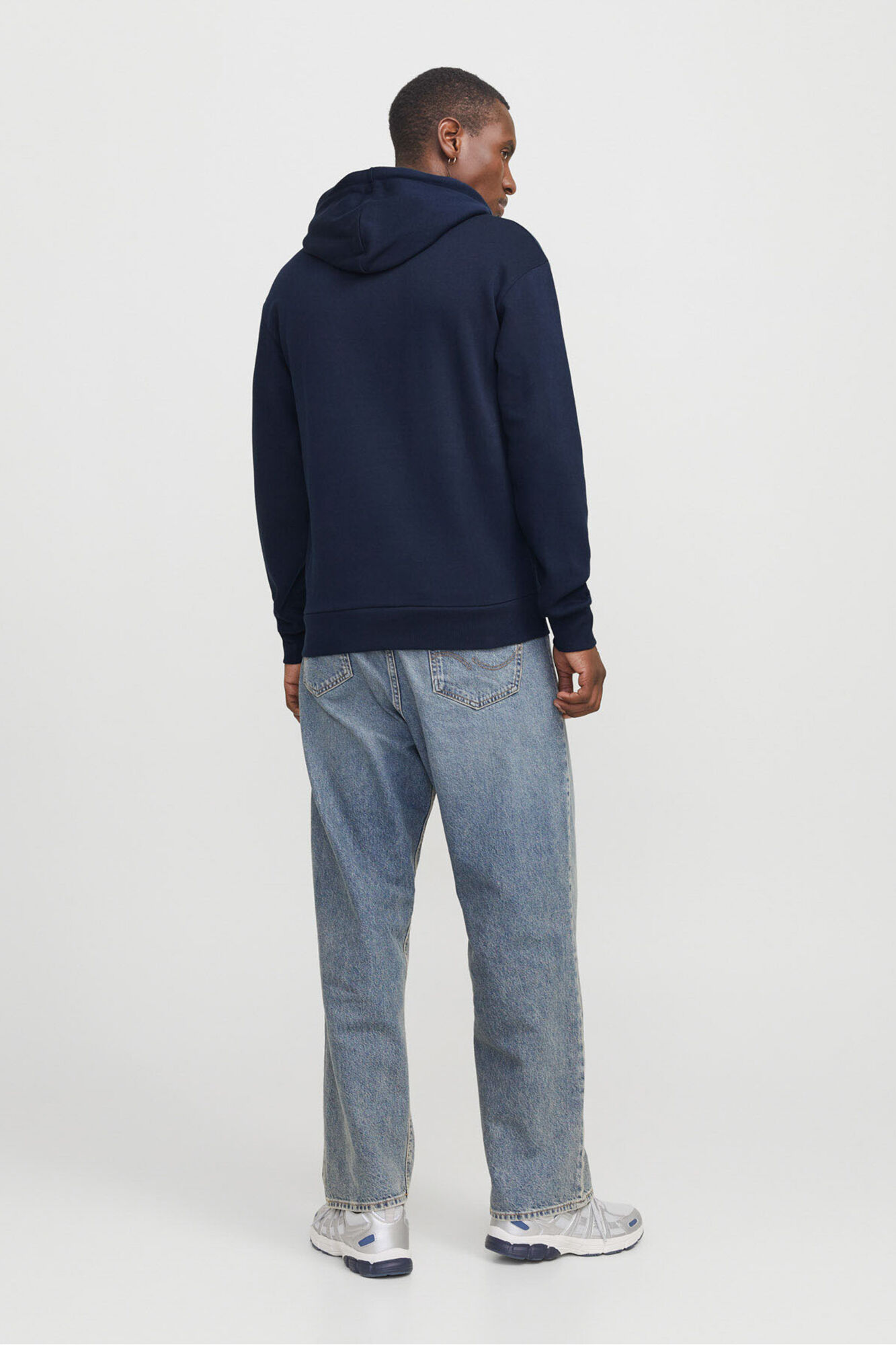 Jack & Jones Sudadera con logo frontal marino