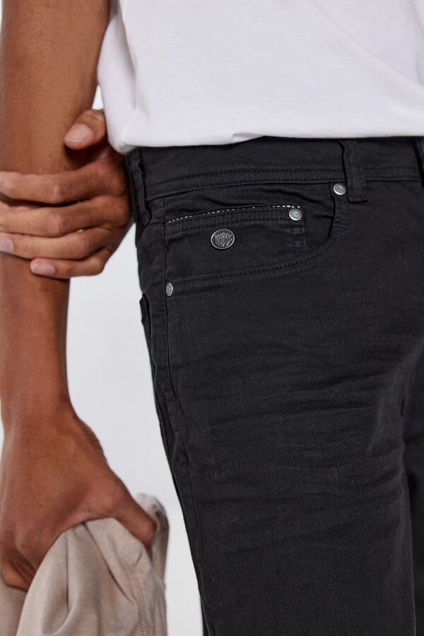 Springfield Bermuda slim 5 bolsillos color lavada negro
