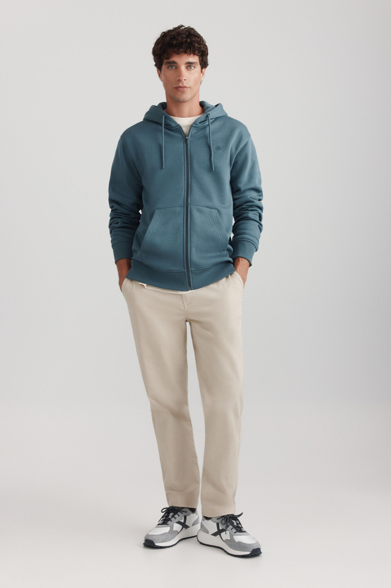 Springfield Sudadera b&aacute;sica abierta con capucha