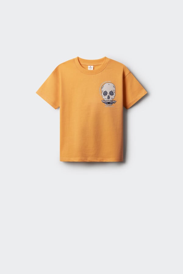 Springfield Kids Camiseta calavera niño naranja
