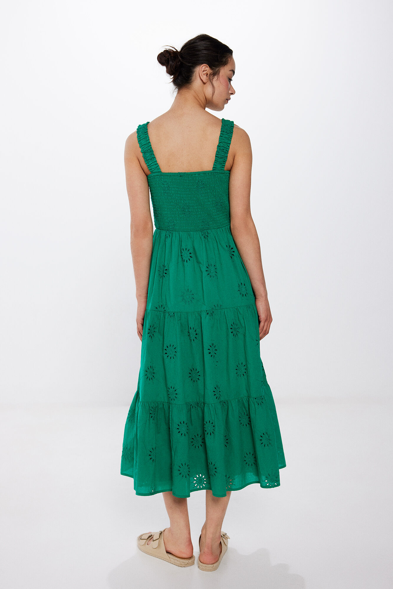Springfield Vestido midi bordados Shiffly verde