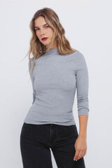 Springfield Playera con diamantes de imitación gris