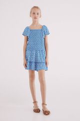 Springfield Falda corta estampada niña azul indigo