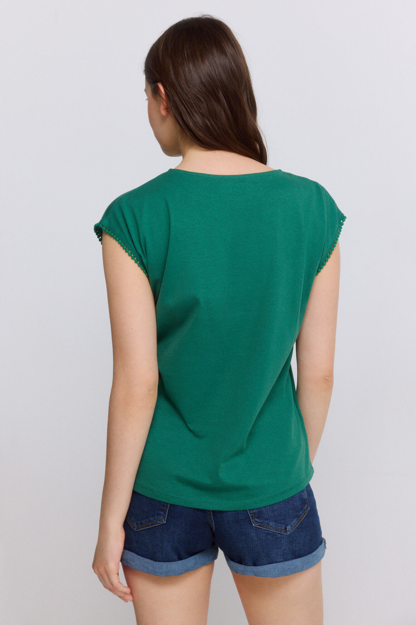 Springfield Playera sin mangas con bolitas verde