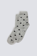 Springfield Calcet&iacute;n largo de puntos gris