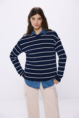 Springfield Playera chenilla rayas azul